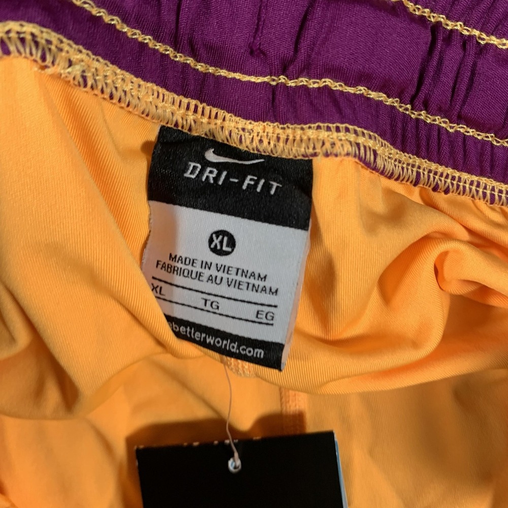 Nike Shorts Womens XL Orange Purple Dri-FIT Running Colorblock Athletic Training - Picture 6 of 12